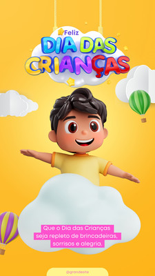 Dia das crianças - Libélula Estúdio | Creator Oficial - Canva