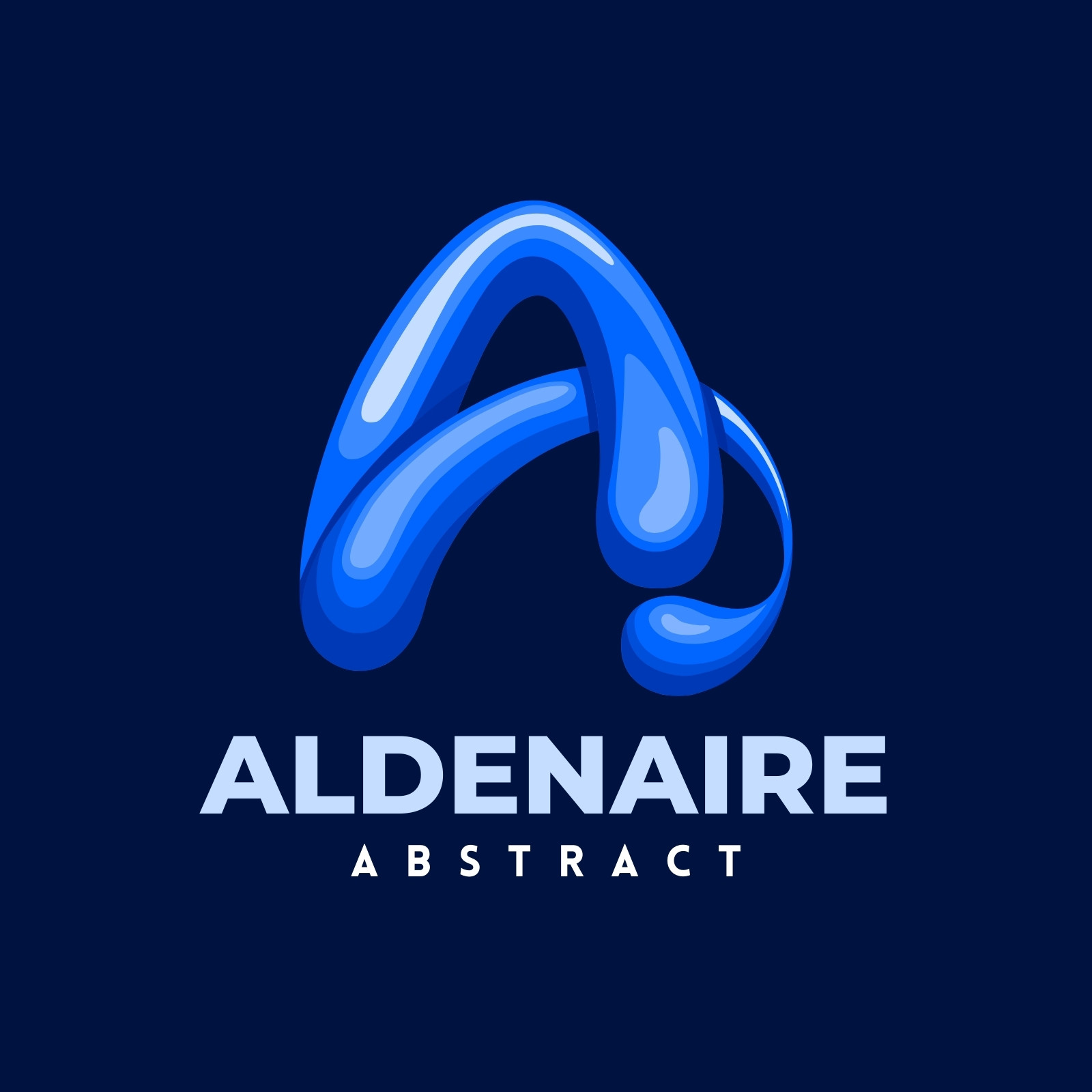 Logo chữ A 3D trừu tượng xanh dương Logo chữ A 3D trừu tượng xanh dương