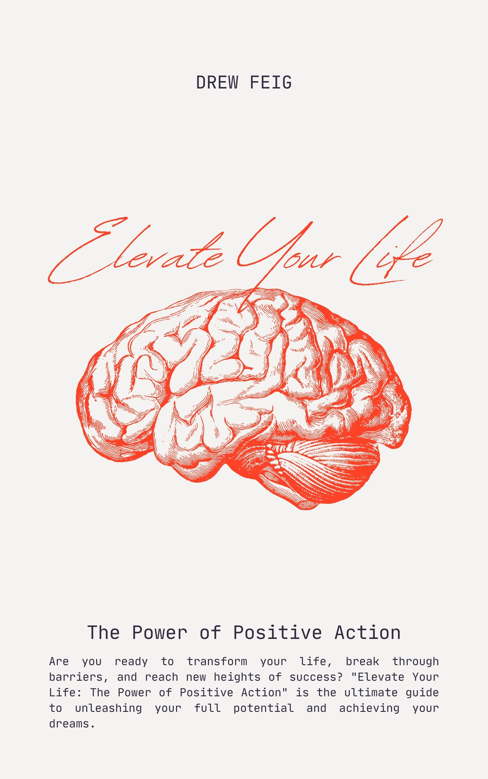Red Simple Self-Help Book Cover