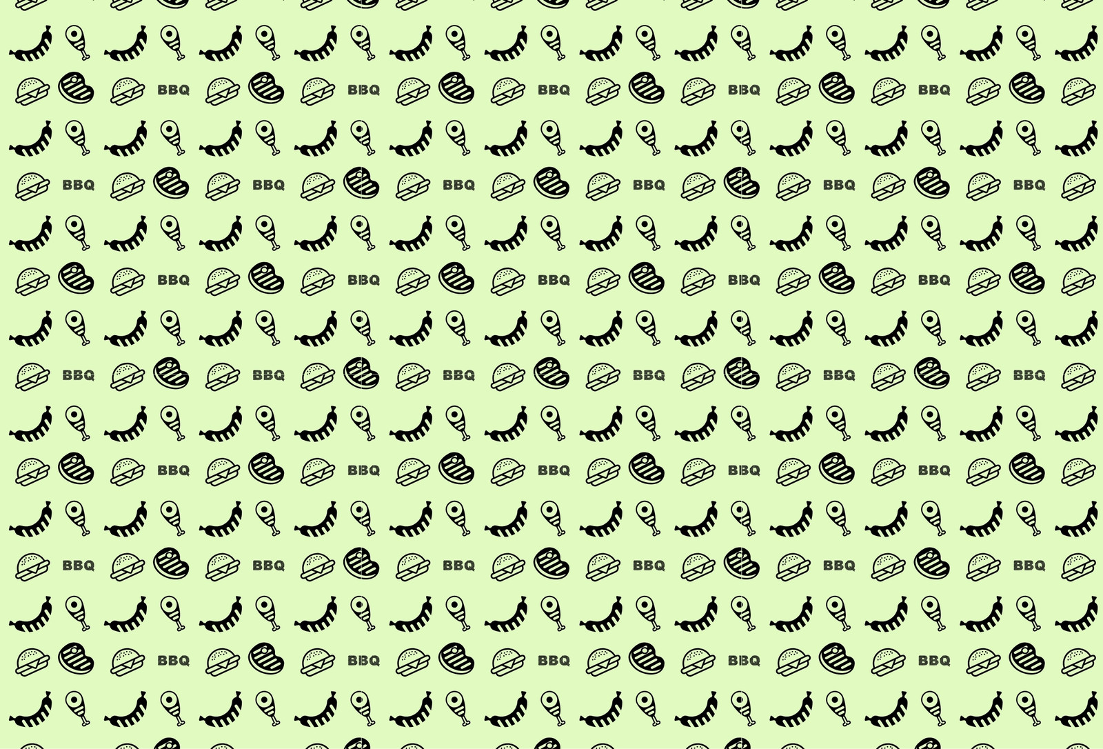 Green Black Burger Icons Pattern Wrapping Paper Green Black Burger Icons Pattern Wrapping Paper