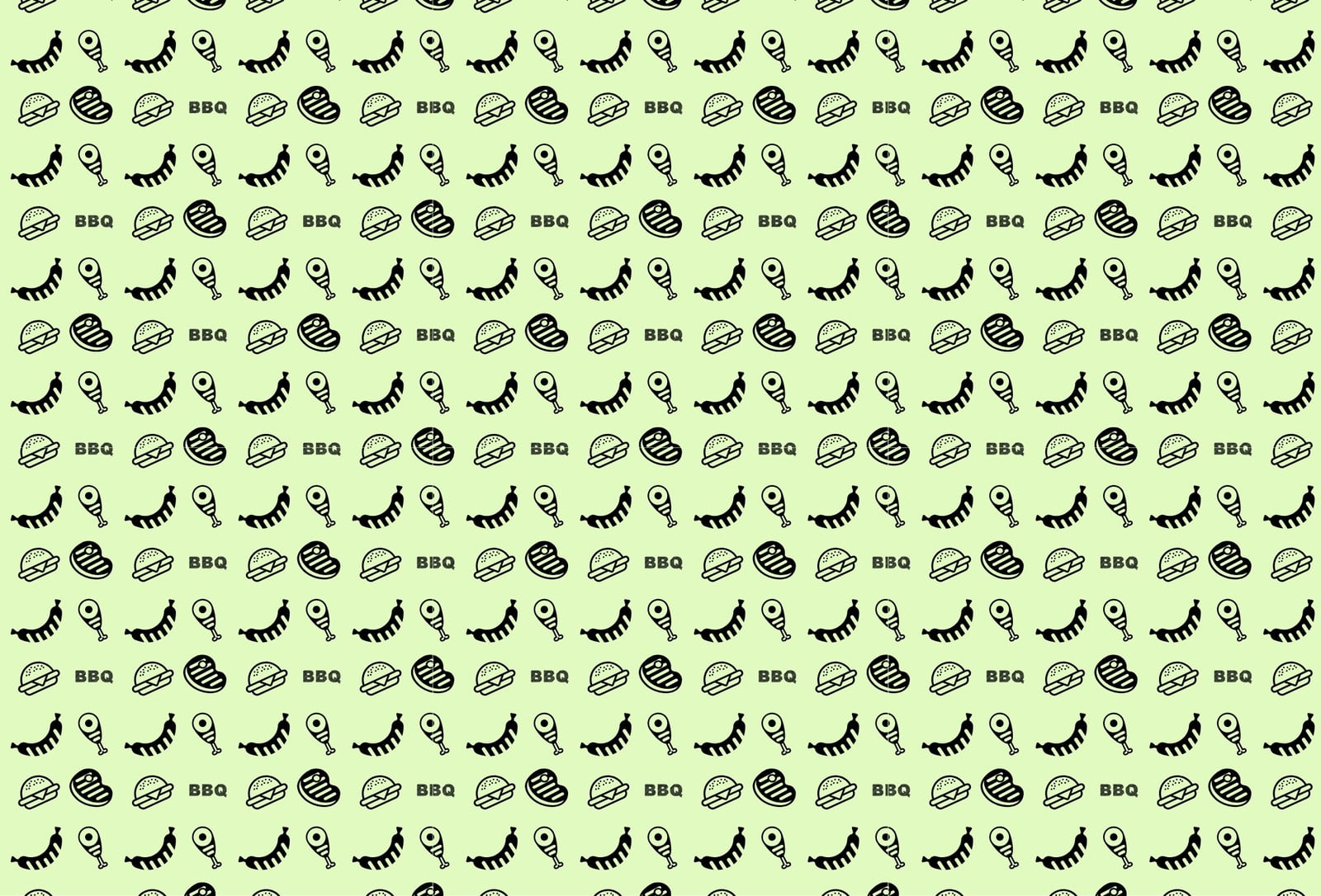 Green Black Burger Icons Pattern Wrapping Paper Green Black Burger Icons Pattern Wrapping Paper