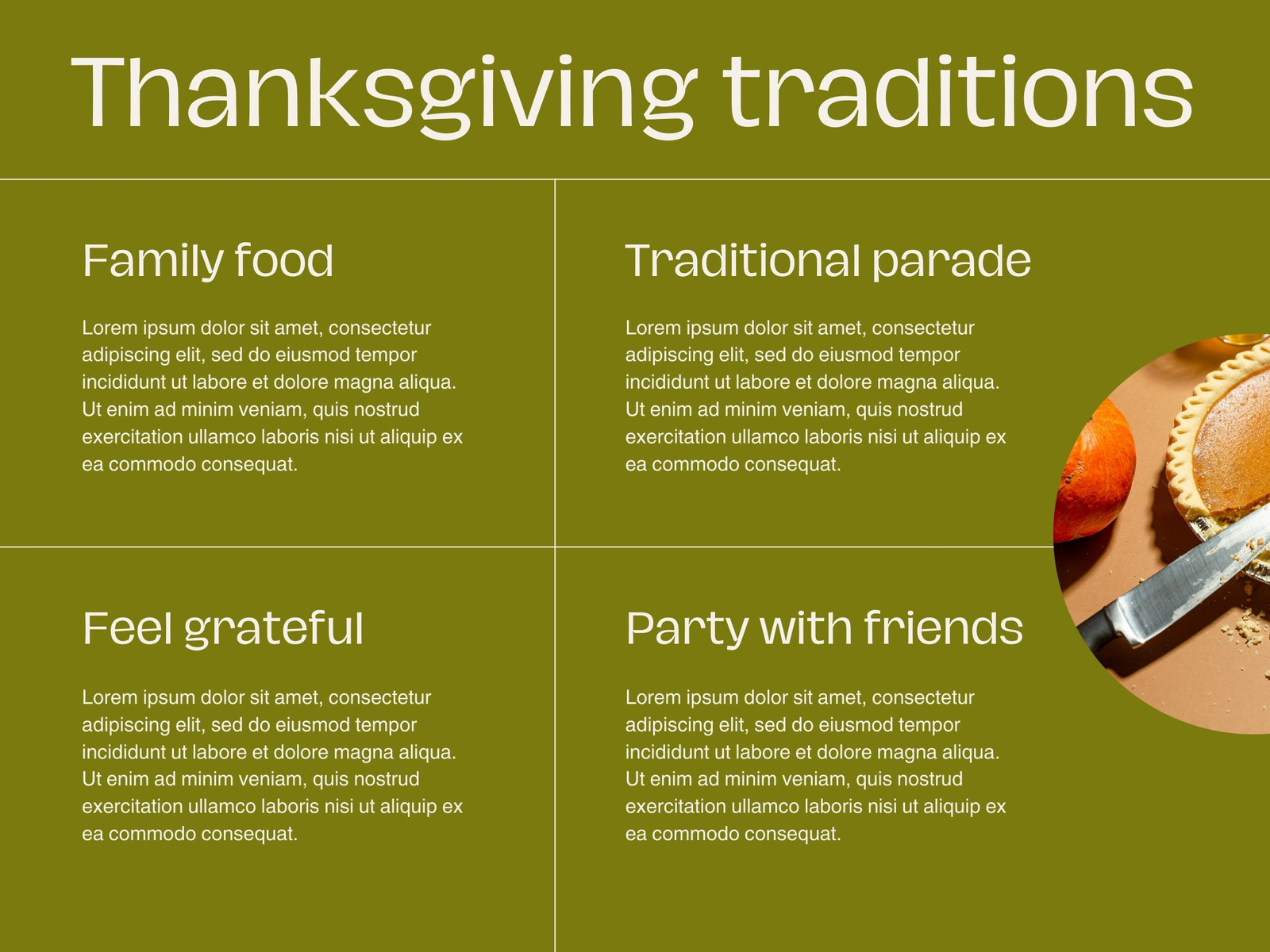 Green and Beige Thanksgiving Traditions Modern Concept Map