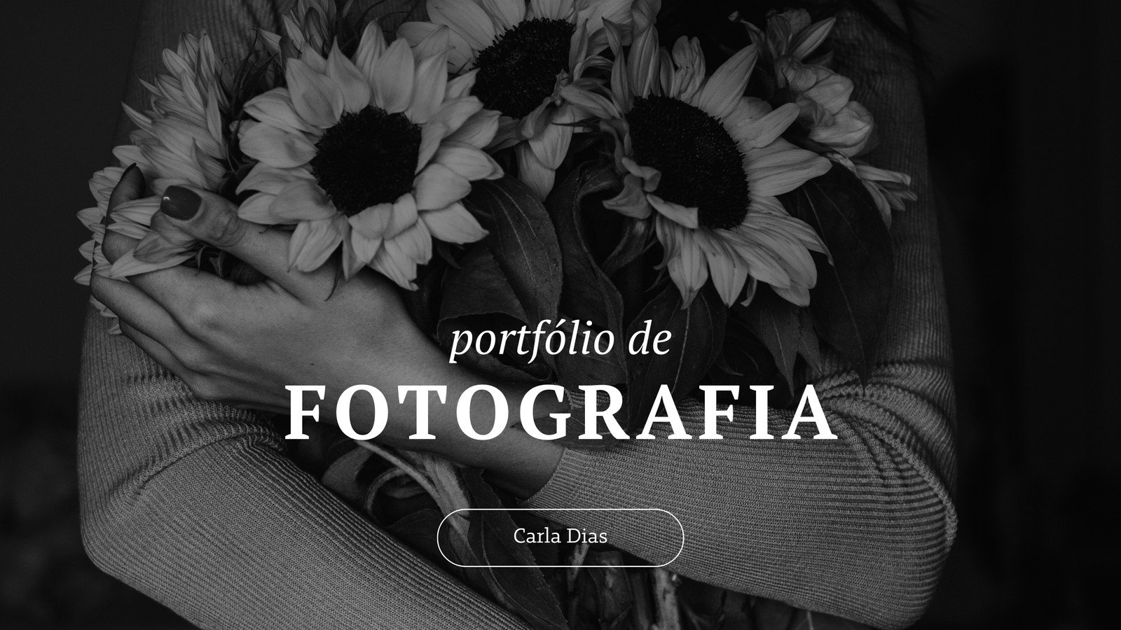 Apresentação Portfólio Fotografia Fotógrafo Minimalista Simples Preto e Branco