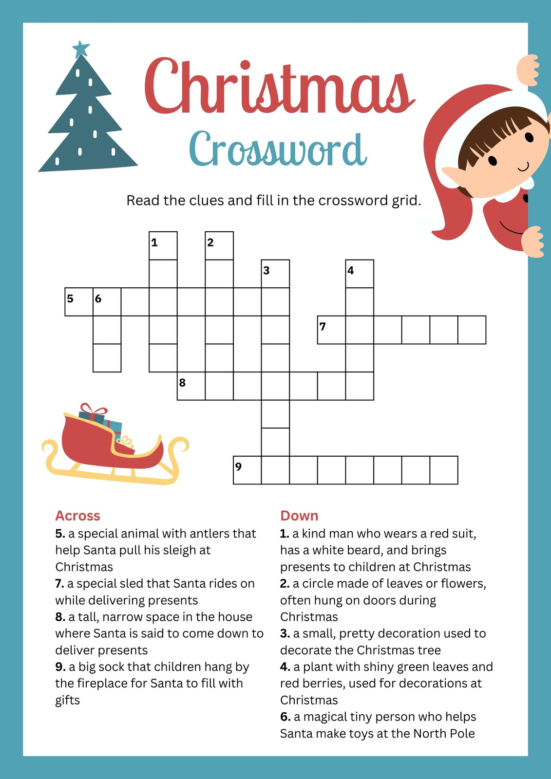 Page 13 - Free, editable Christmas worksheet templates | Canva