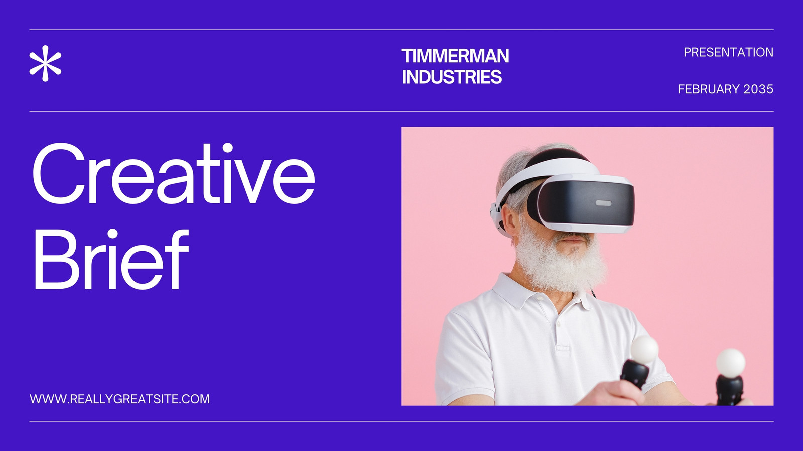 Purple and White Minimalist Creative Brief Presentation