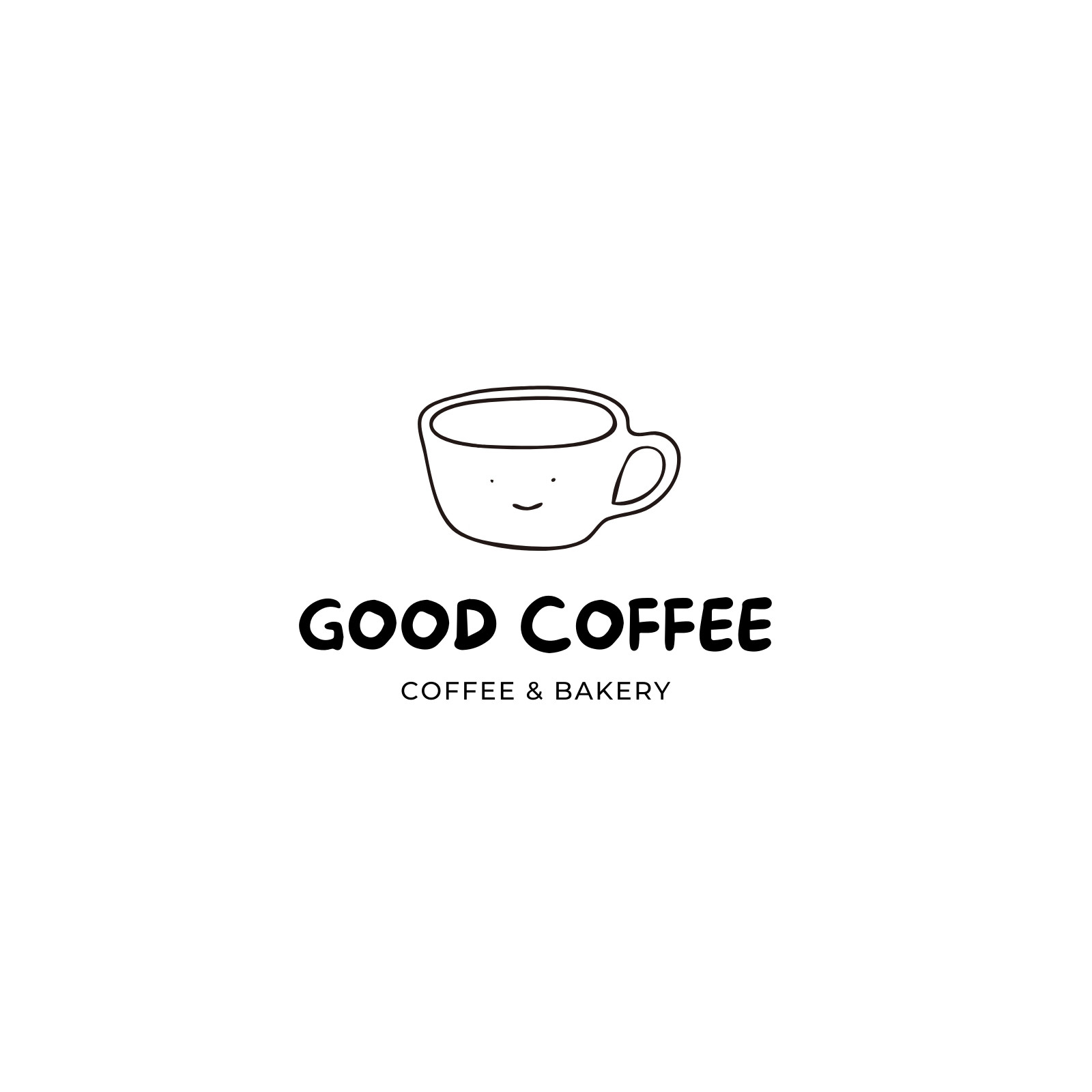 Black and White Simple Coffee Shop Cafe logo