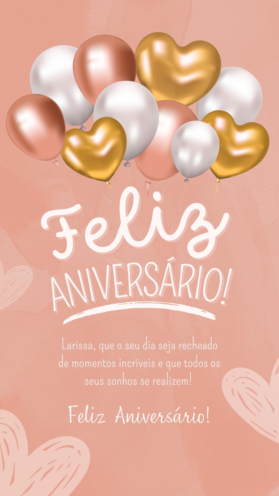 Feliz aniversário frase moderno rose gold story do instagram