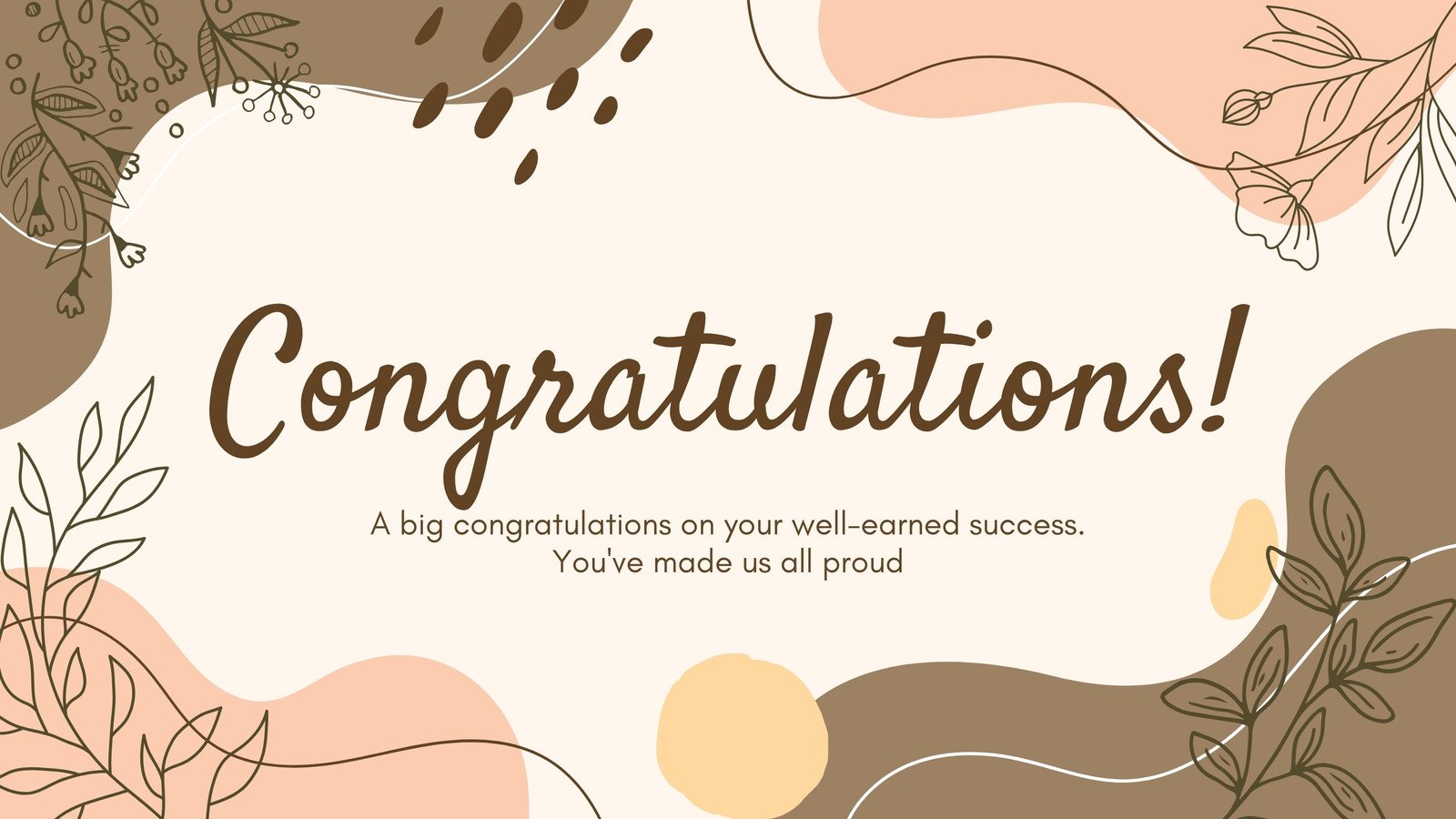 Brown Aesthetic Congratulations Group Greeting Card