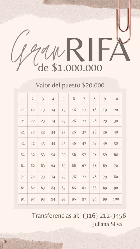 Plantillas rifa - Gratis y editables - Canva