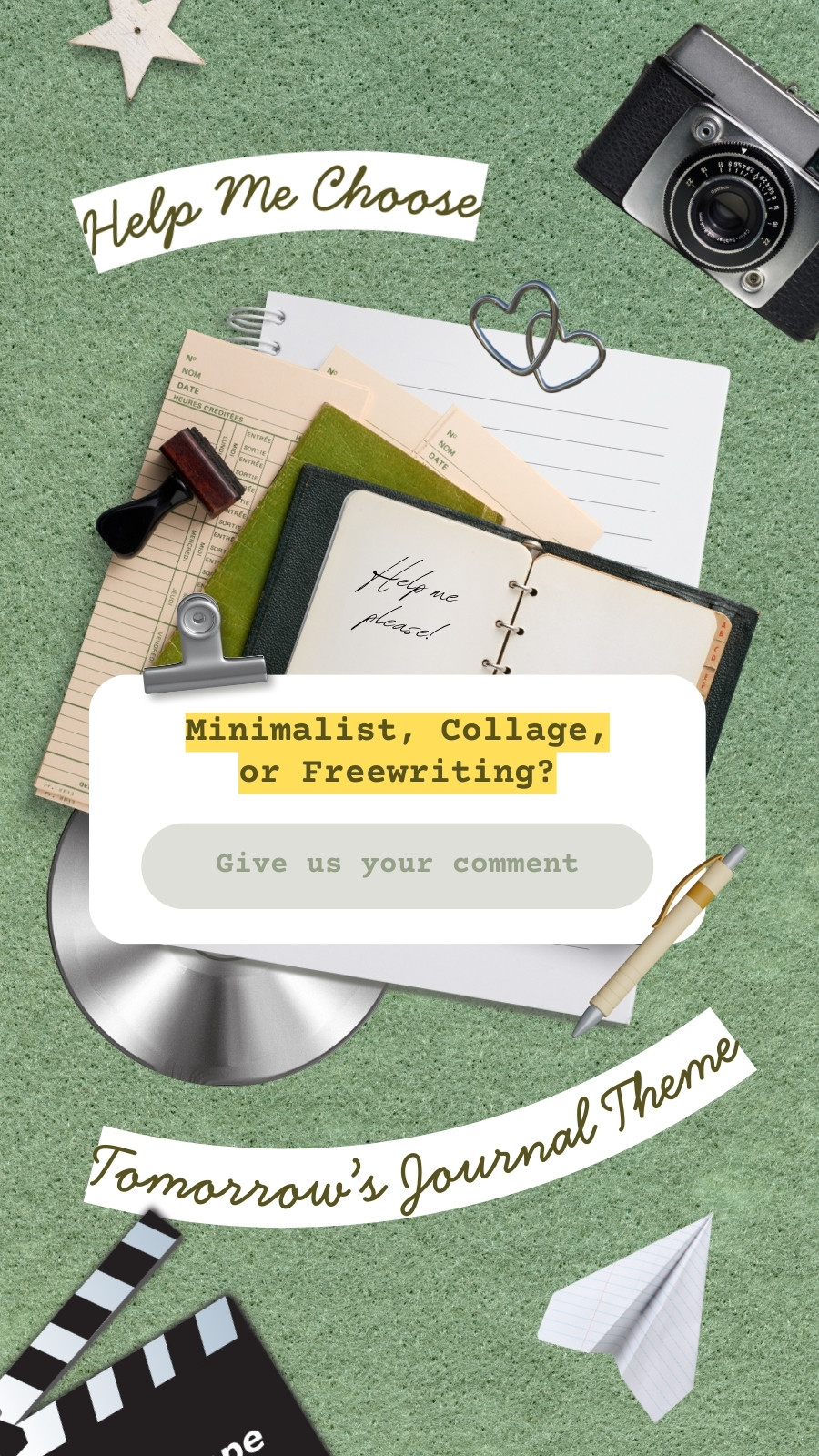 Green Retro Scrapbook Help Me Choose Journal Theme Your Story