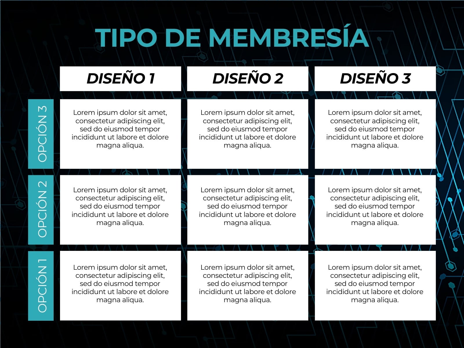 Cuadro Comparativo Profesional Tecnológico Corporativo Azul Blanco