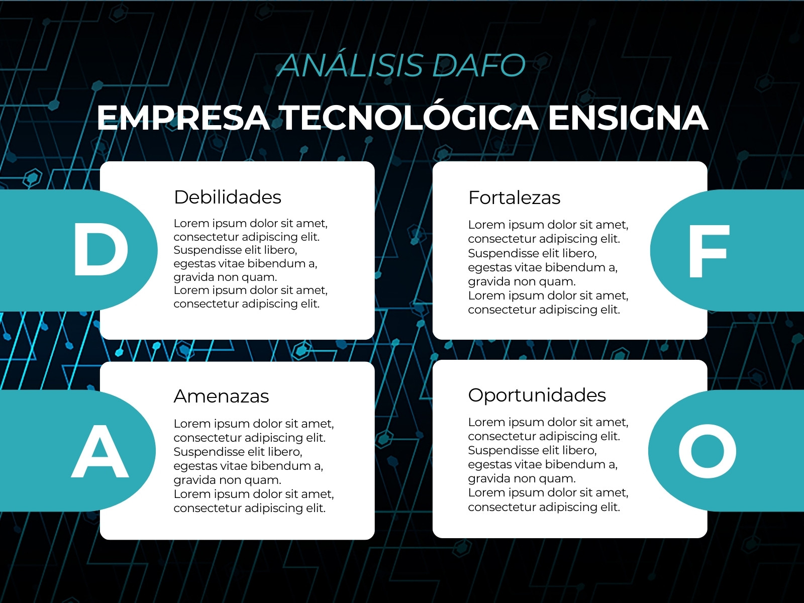 Grafico DAFO Profesional Corporativo Azul Blanco