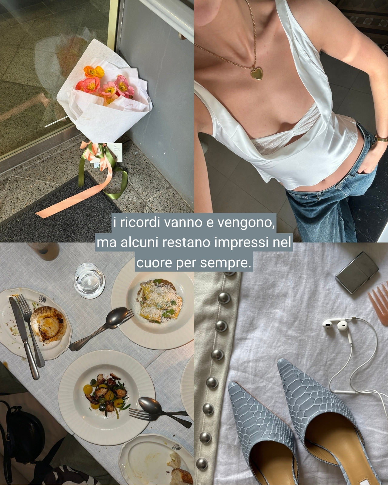 Grigio Bianco e Blu Moderno Stile di Vita Post Instagram