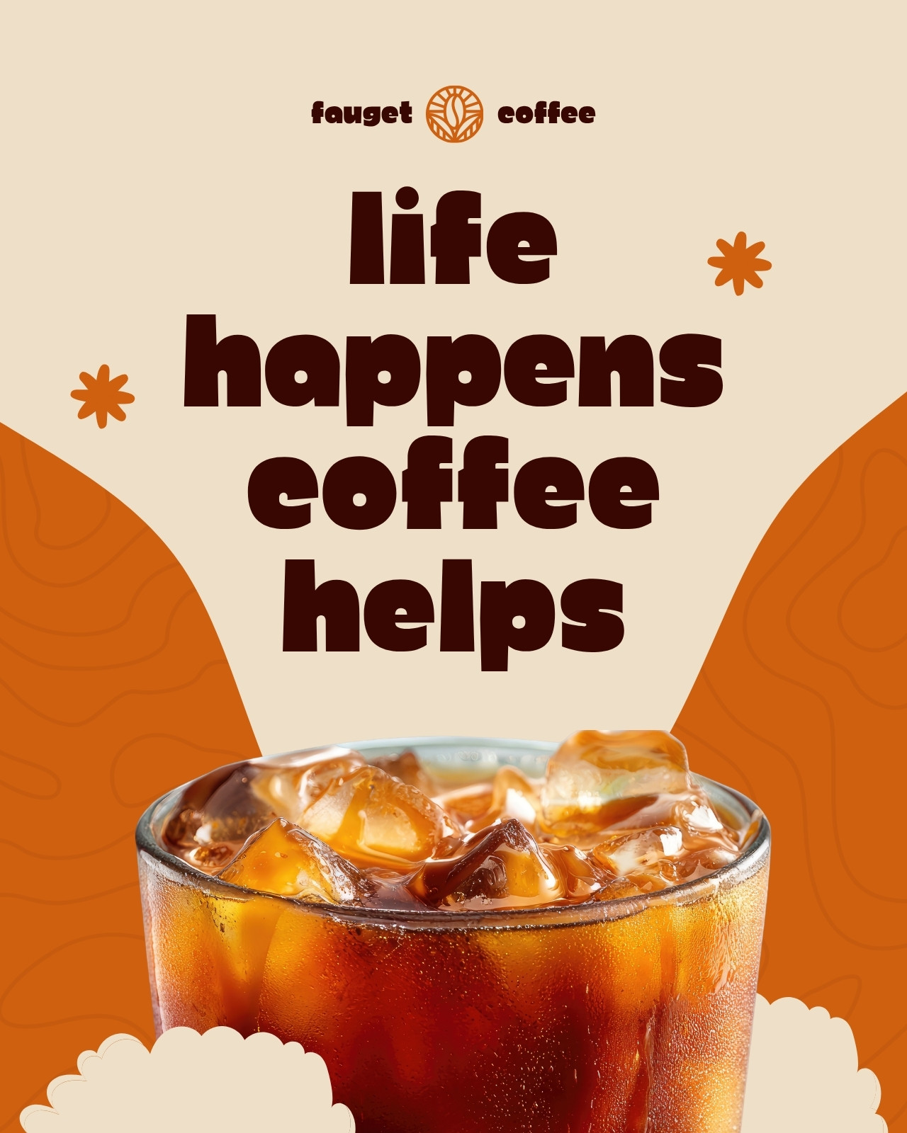 Brown Modern Life Happens Coffee Helps Instagram Post