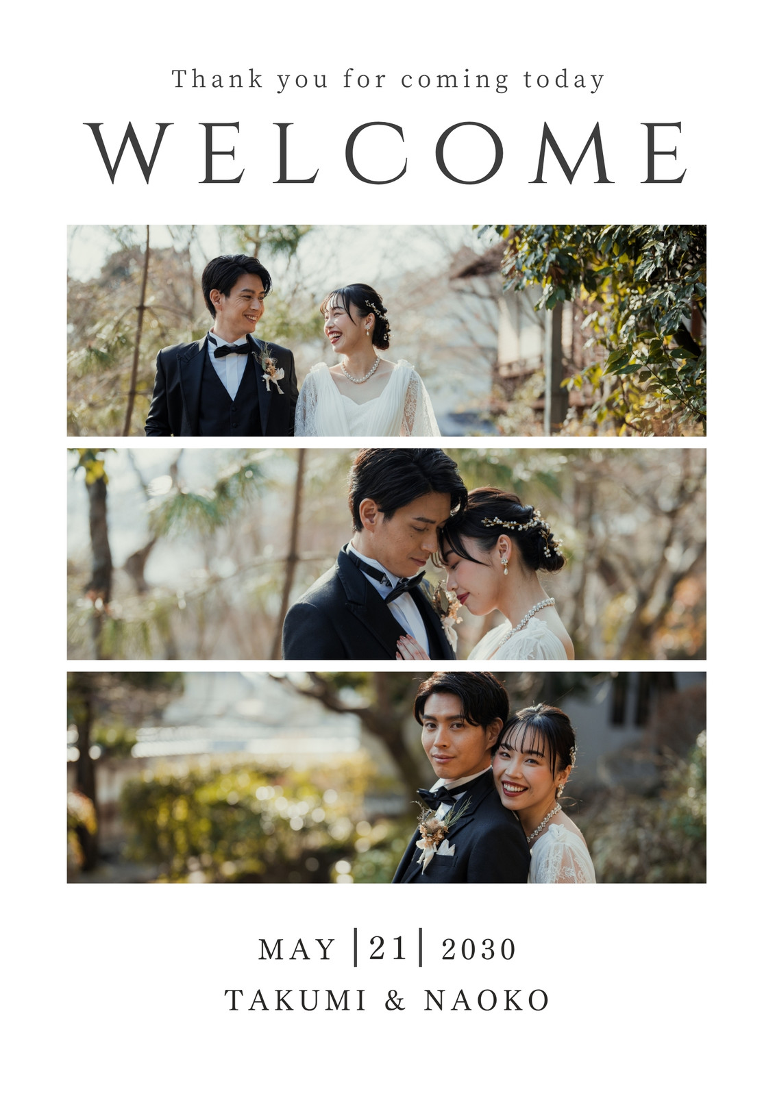 結婚式 写真 ウェルカムボード シンプル ウェディング ポスター