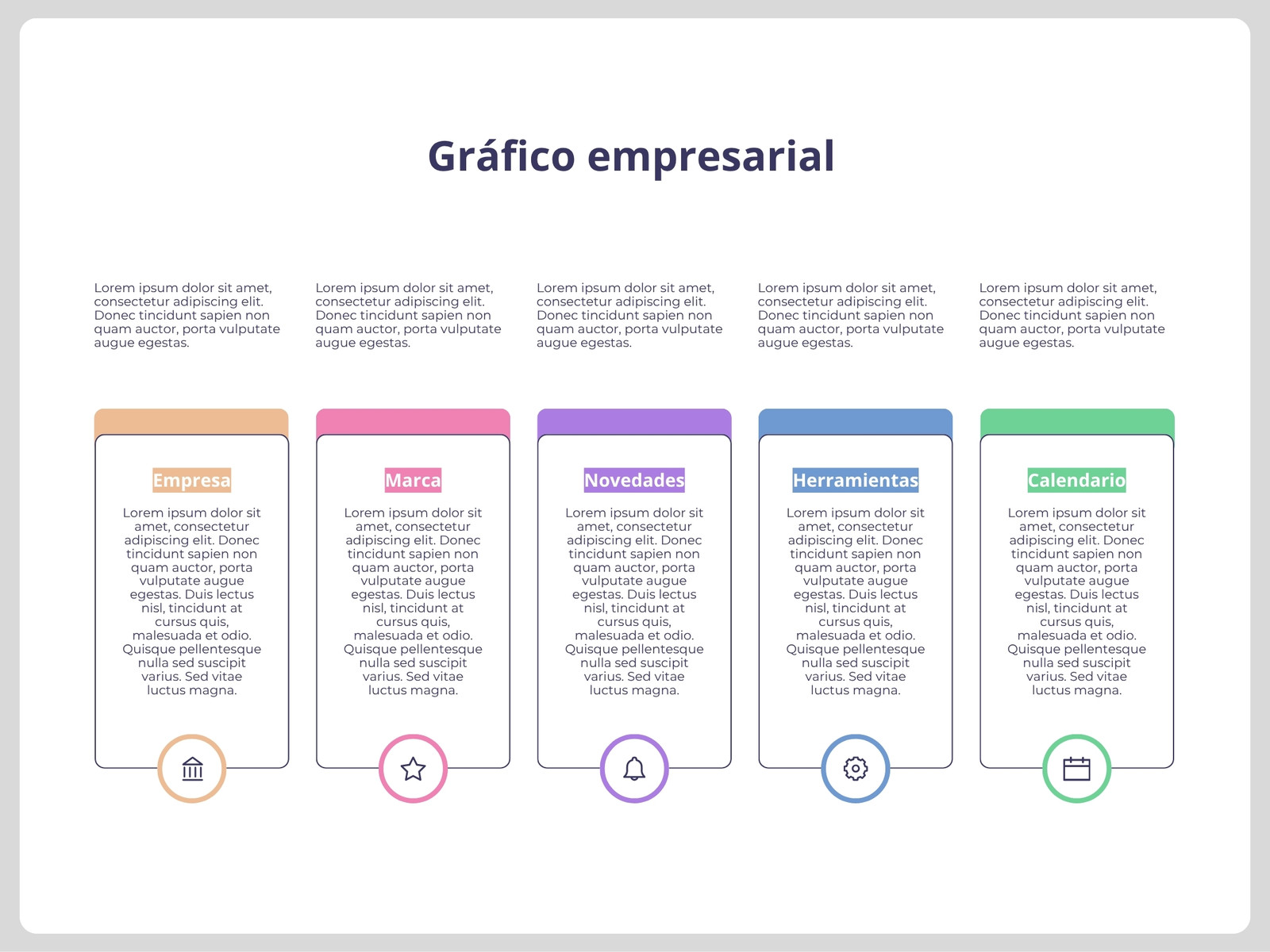 Gráfico Empresarial Moderno Rosa y Azul