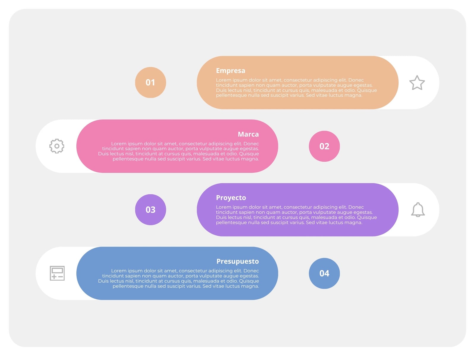 Gráfico Empresarial Iconos Moderno Rosa y Azul