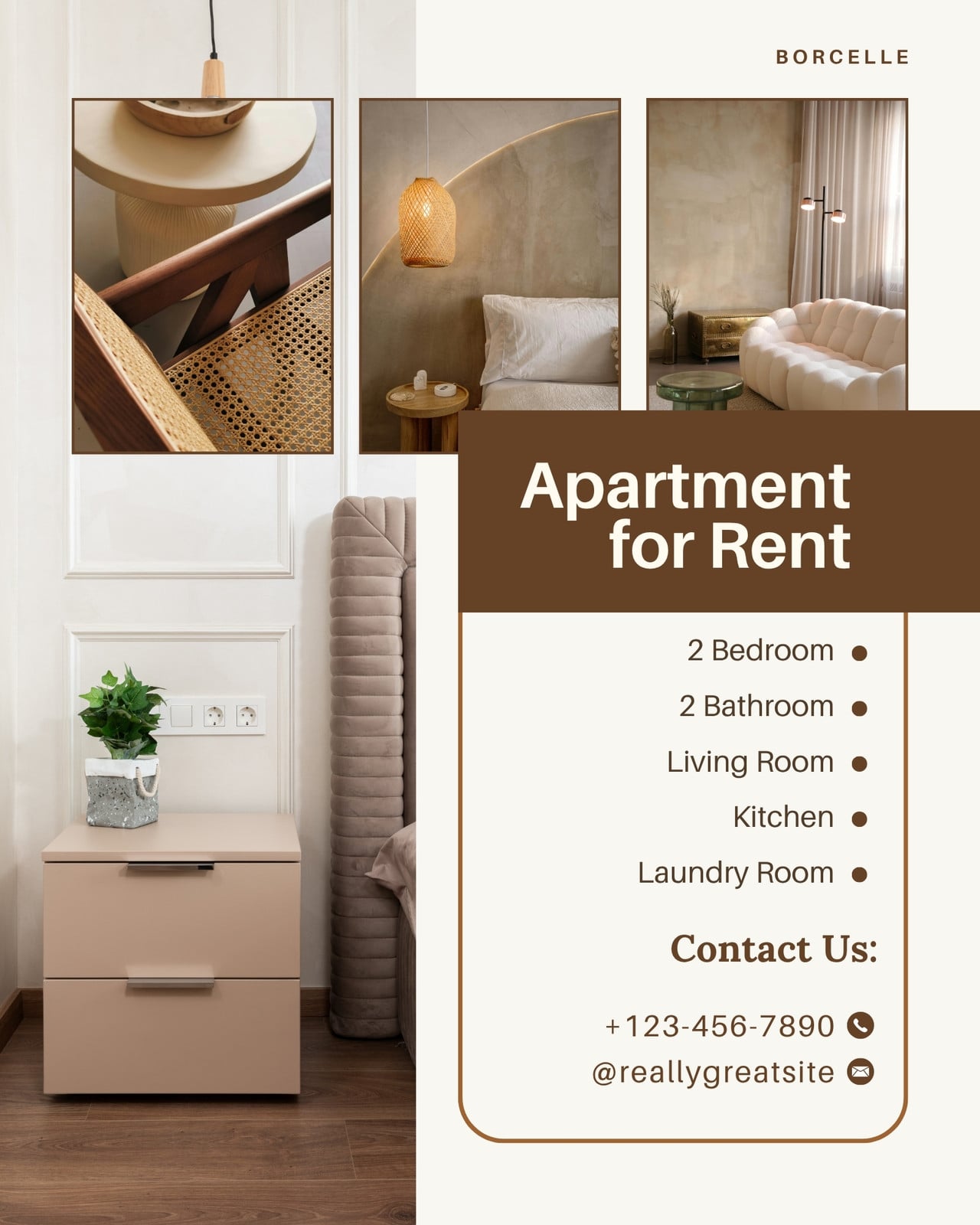 Free and customizable for rent templates