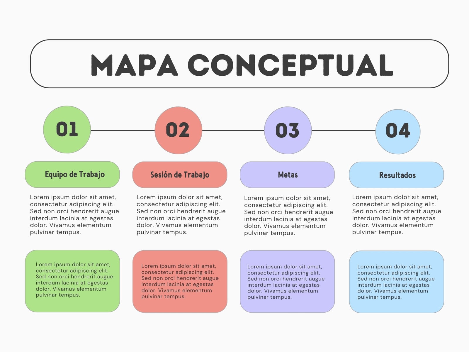 Gráfico Mapa Conceptual Tabla de Ideas Simple Colorido Rojo