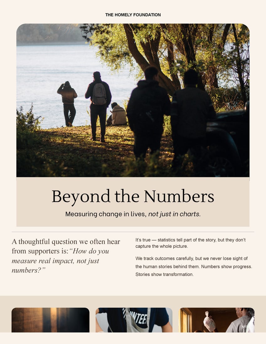 Nonprofit & Charity Email in Beige Cream Warm Elegant Style