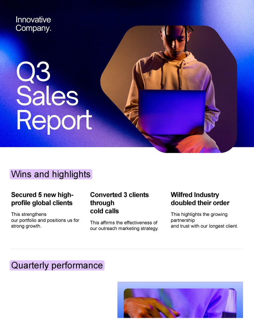 Software & SaaS B2B Email in Black and White Purple Blue Modern & Futuristic Style