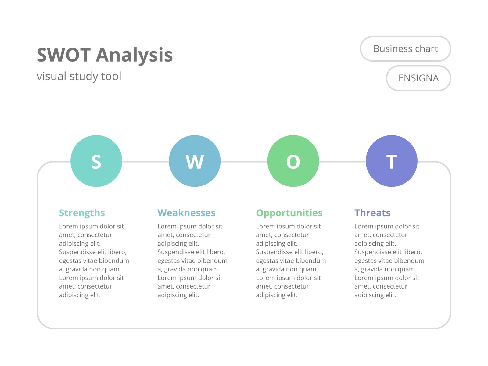 Blue Creative SWOT Analysis Graph