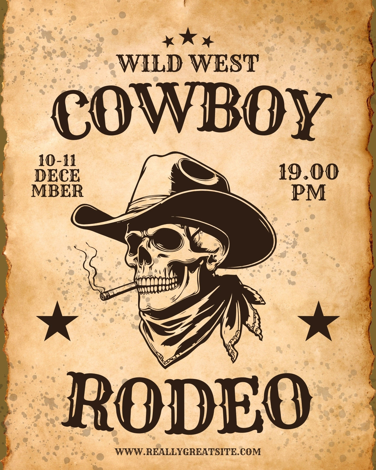 Free and customizable cowboy templates