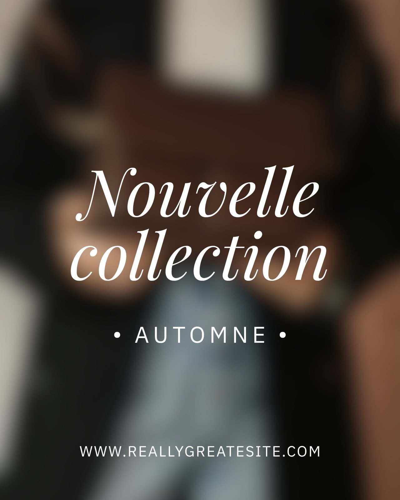 Publication Instagram Nouvelle Collection Automne Élégant Moderne Noir et Blanc 