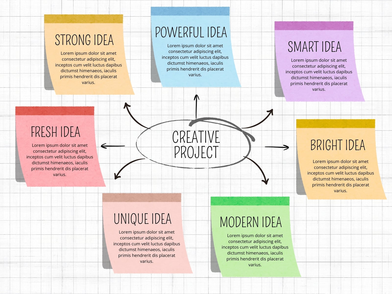 Multicolor Simple Concept Map Mind Map Graph