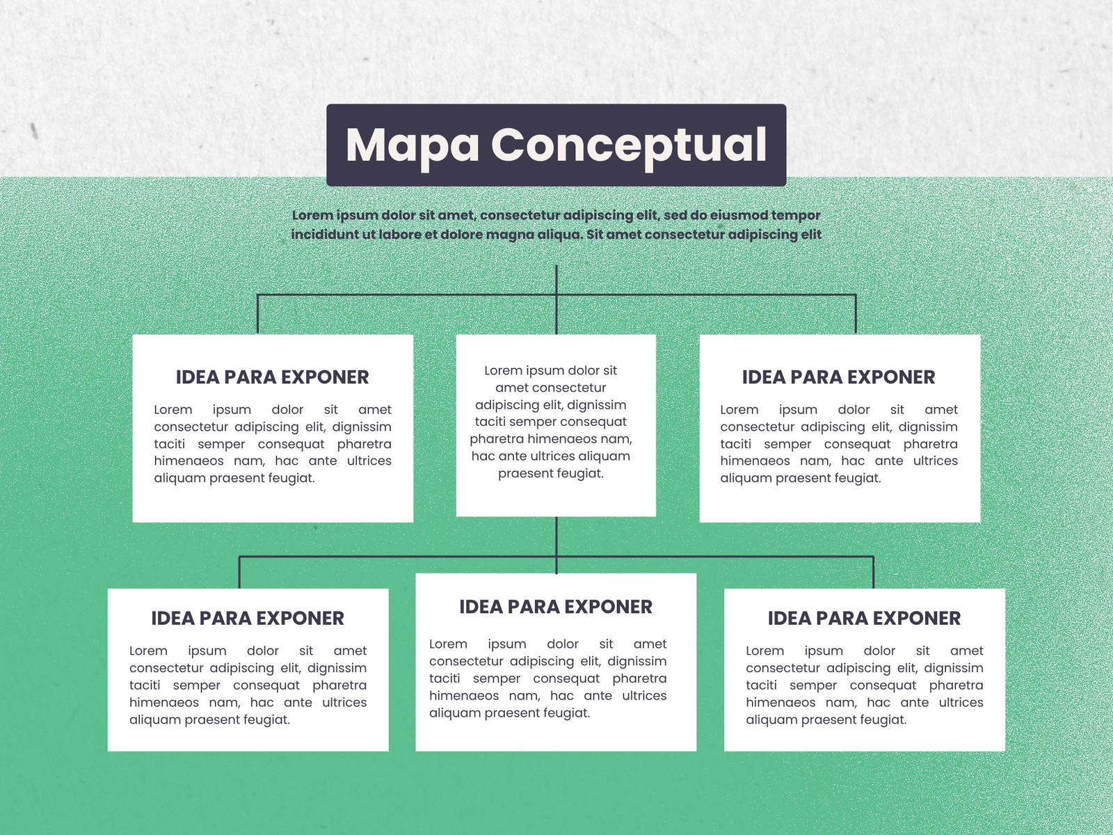 Esquema Mapa Conceptual Sencillo Verde Azul