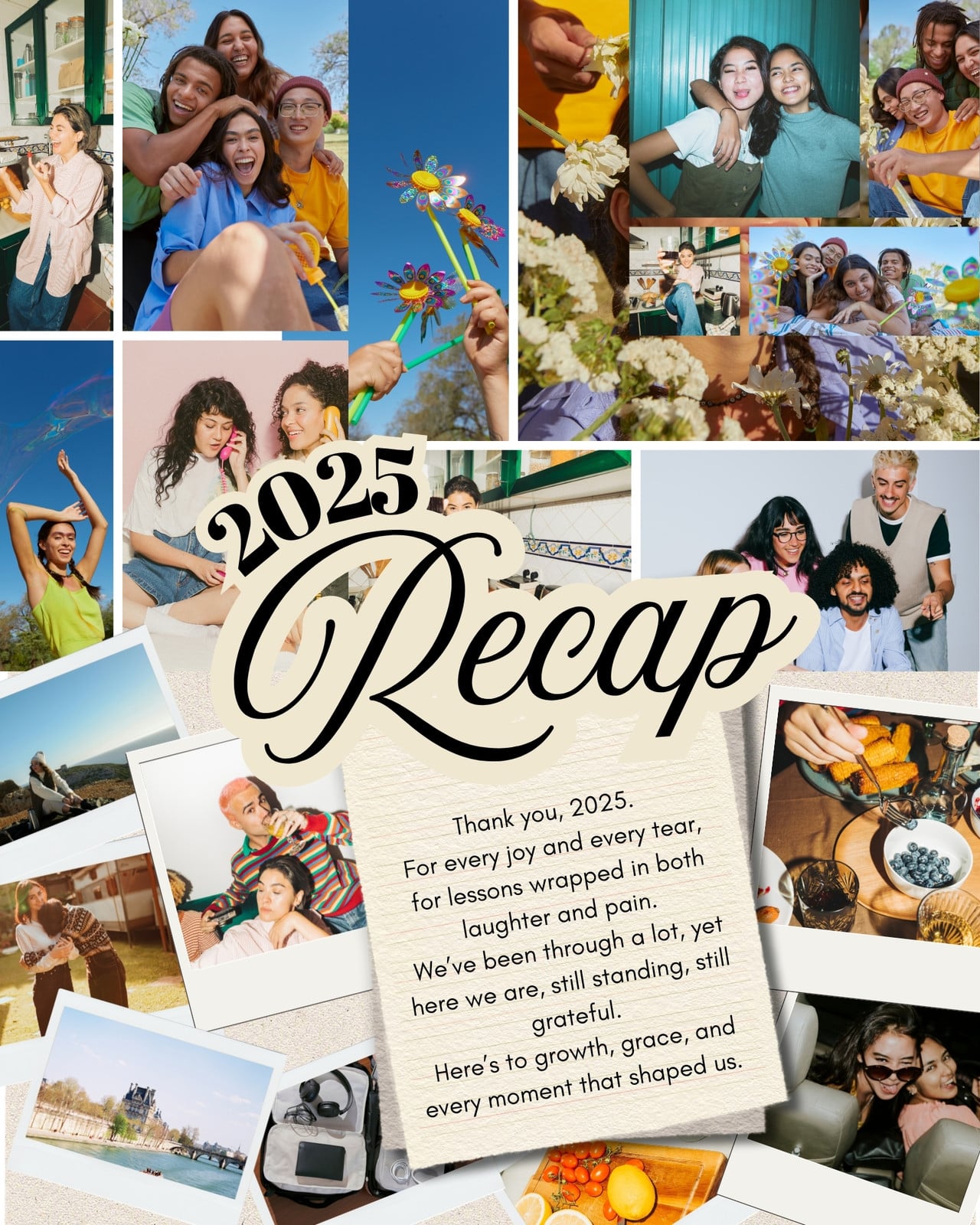 Free and customizable recap templates