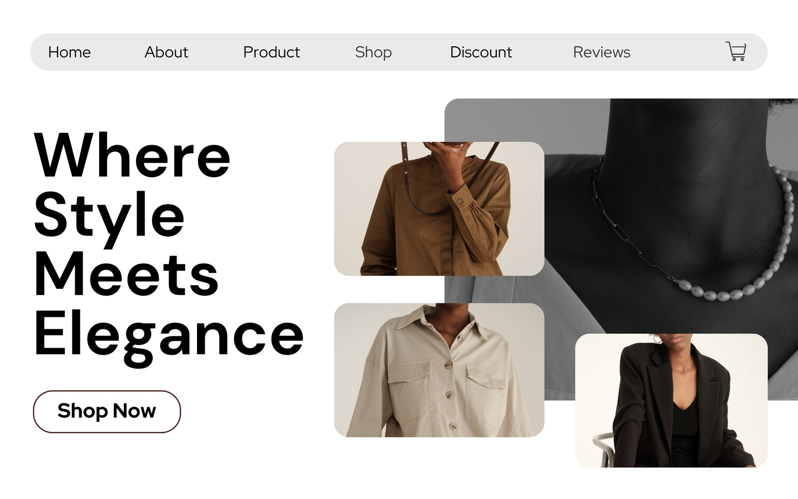 Neutral Modern Fashion Desktop Prototype