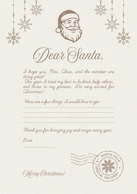 Page 4 - Free and customizable Christmas letter templates | Canva