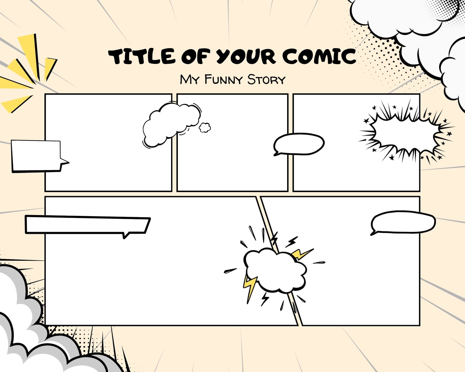 Page 2 - Additional Free Customizable Comic Strip Templates from Canva