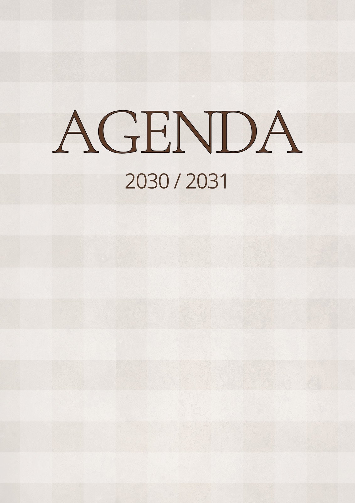 Portada de Agenda Anual Elegante Beige