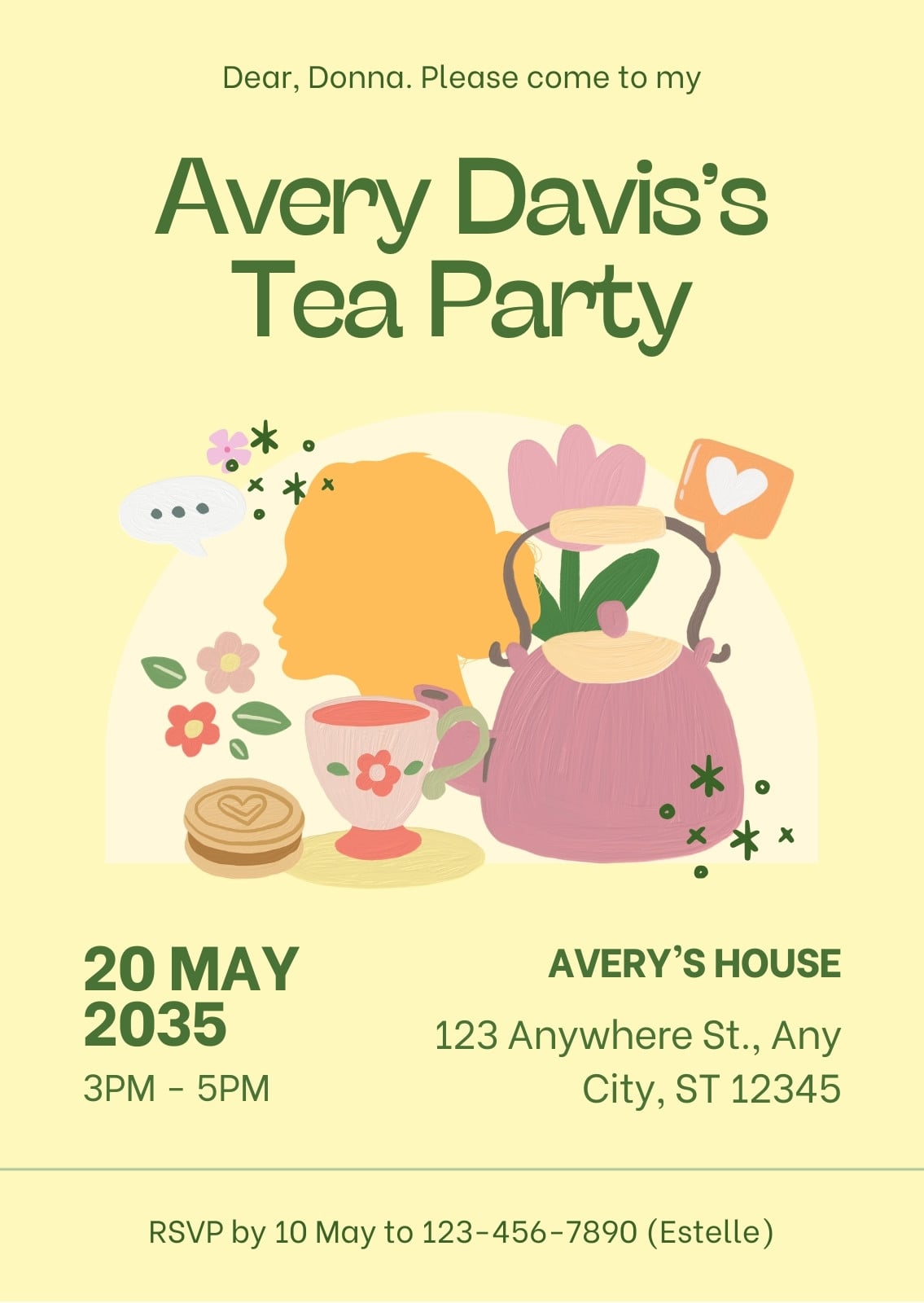 dress up tea party birthday invitations Princess Tea Party