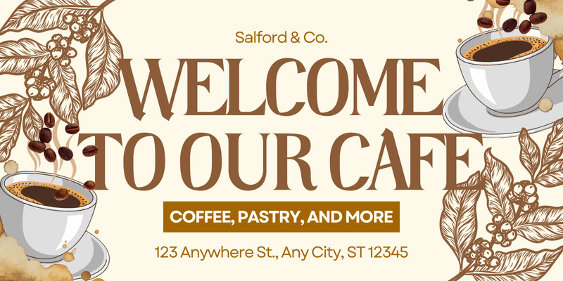 Custom printable Coffee Banner templates | Canva