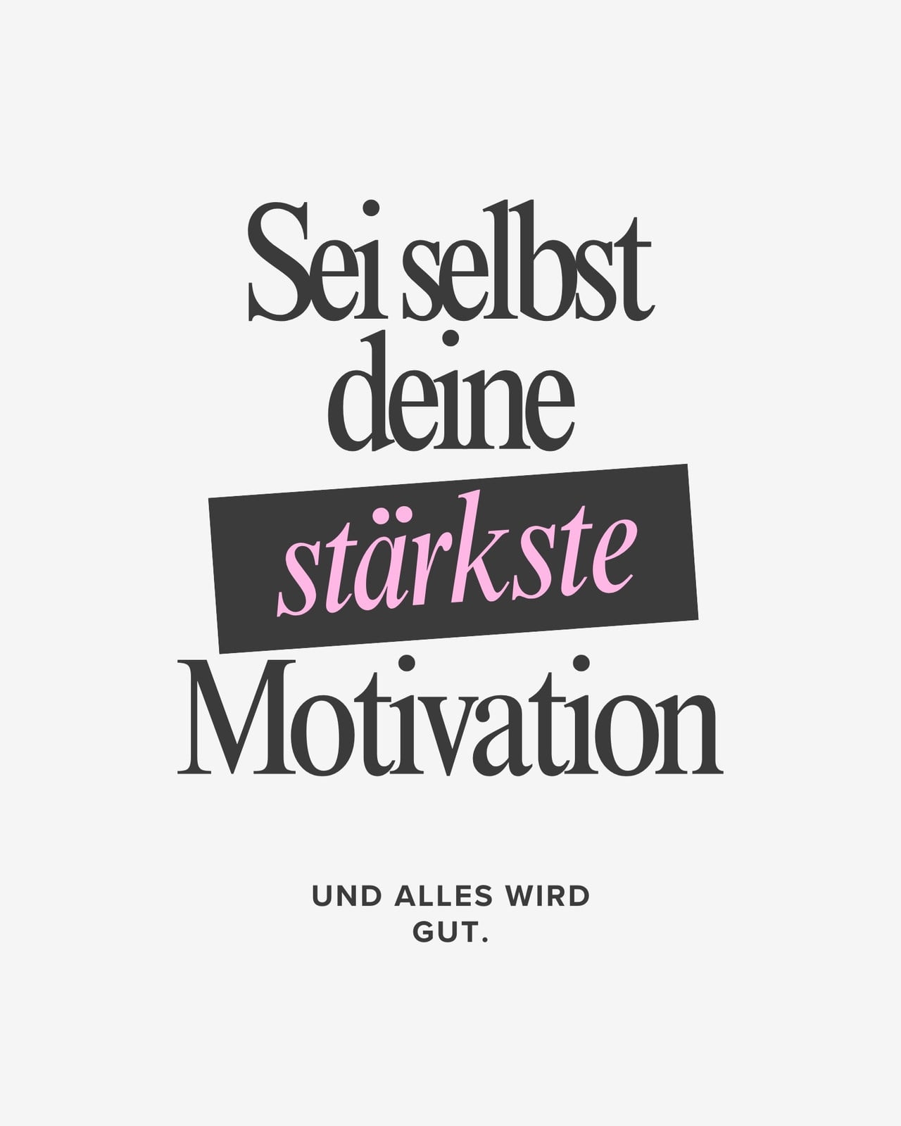 Weiß Schwarz Minimalistisch Typografisch Motivation Spruch Text Instagram Post