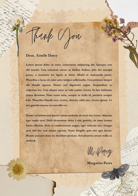 Free and printable thank you letter templates | Canva