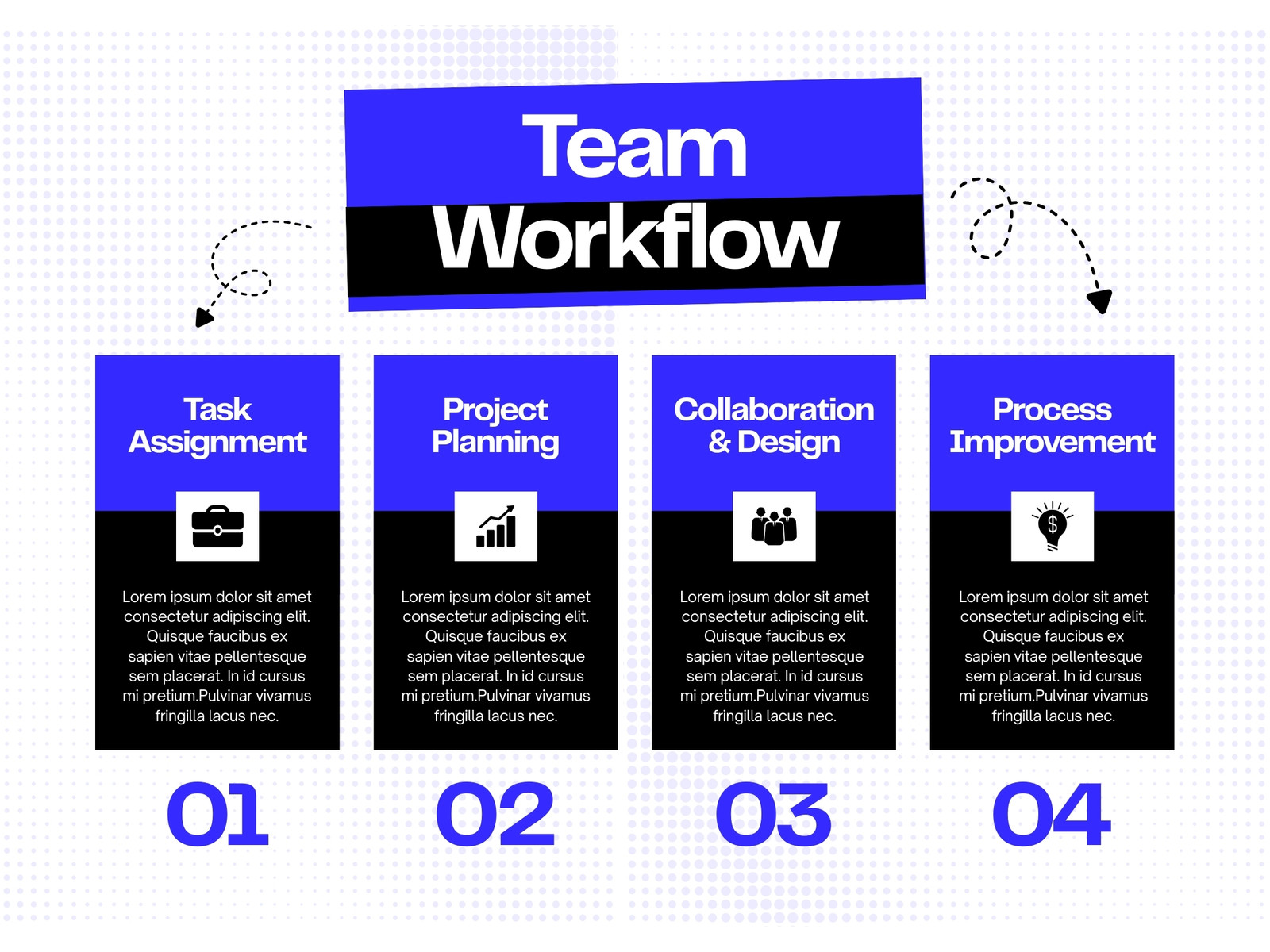 Blue and Black SImple Classic Team Workflow Graph