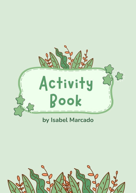 Free and customizable activity book templates