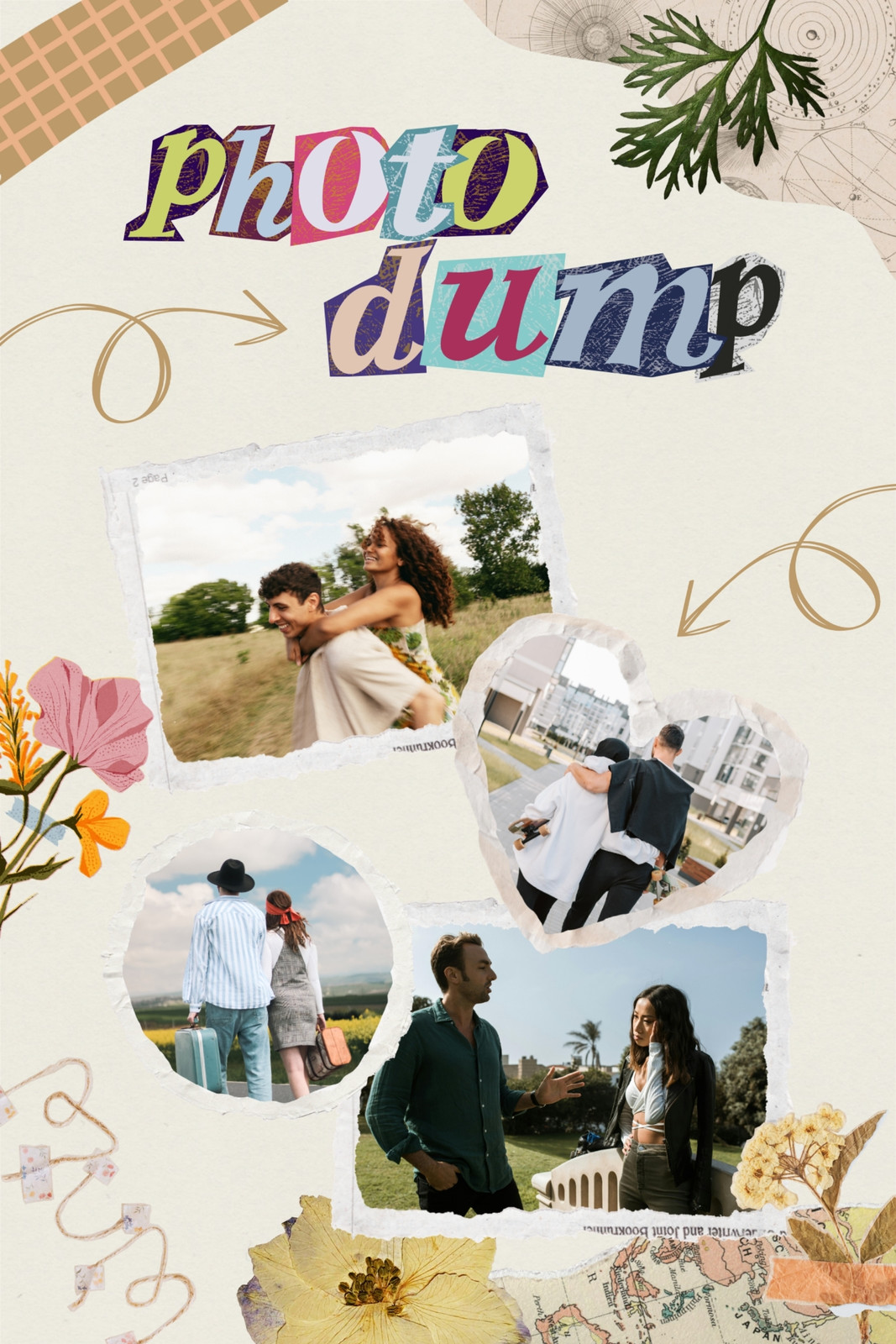 Warna-warni Estetis Photo Dump Photo Collage