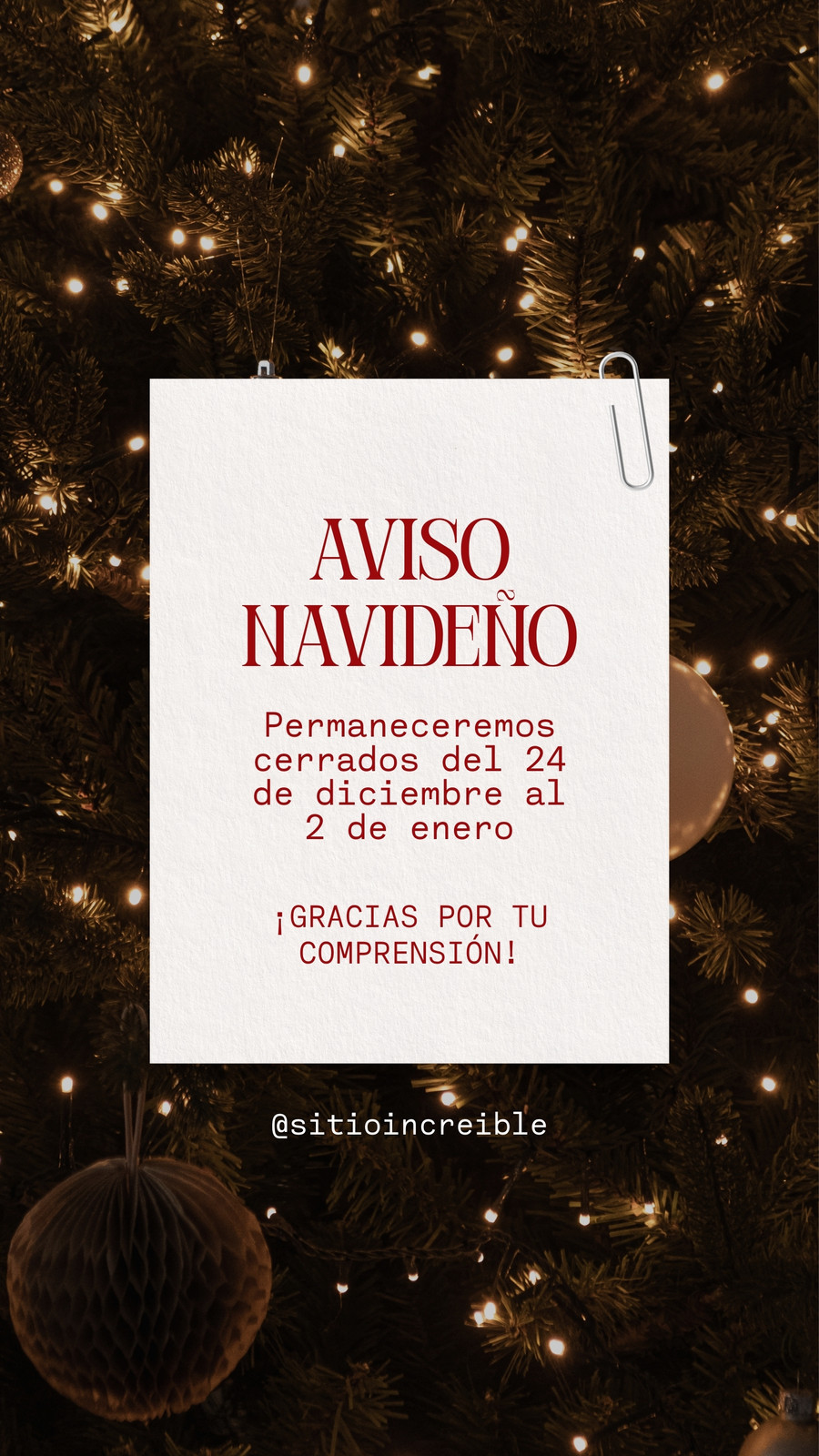 Explorá Plantillas de cerrado por feriado personalizables gratis - Canva