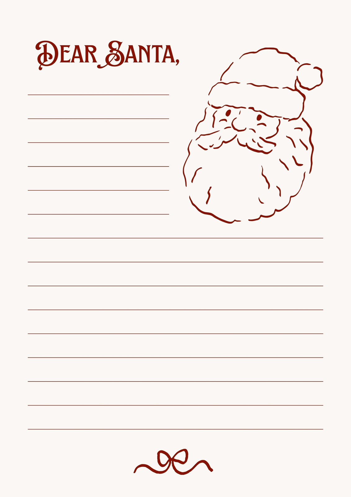 Free printable Santa letter templates you can customize | Canva