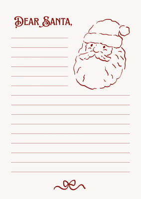 Free printable Santa letter templates you can customize | Canva