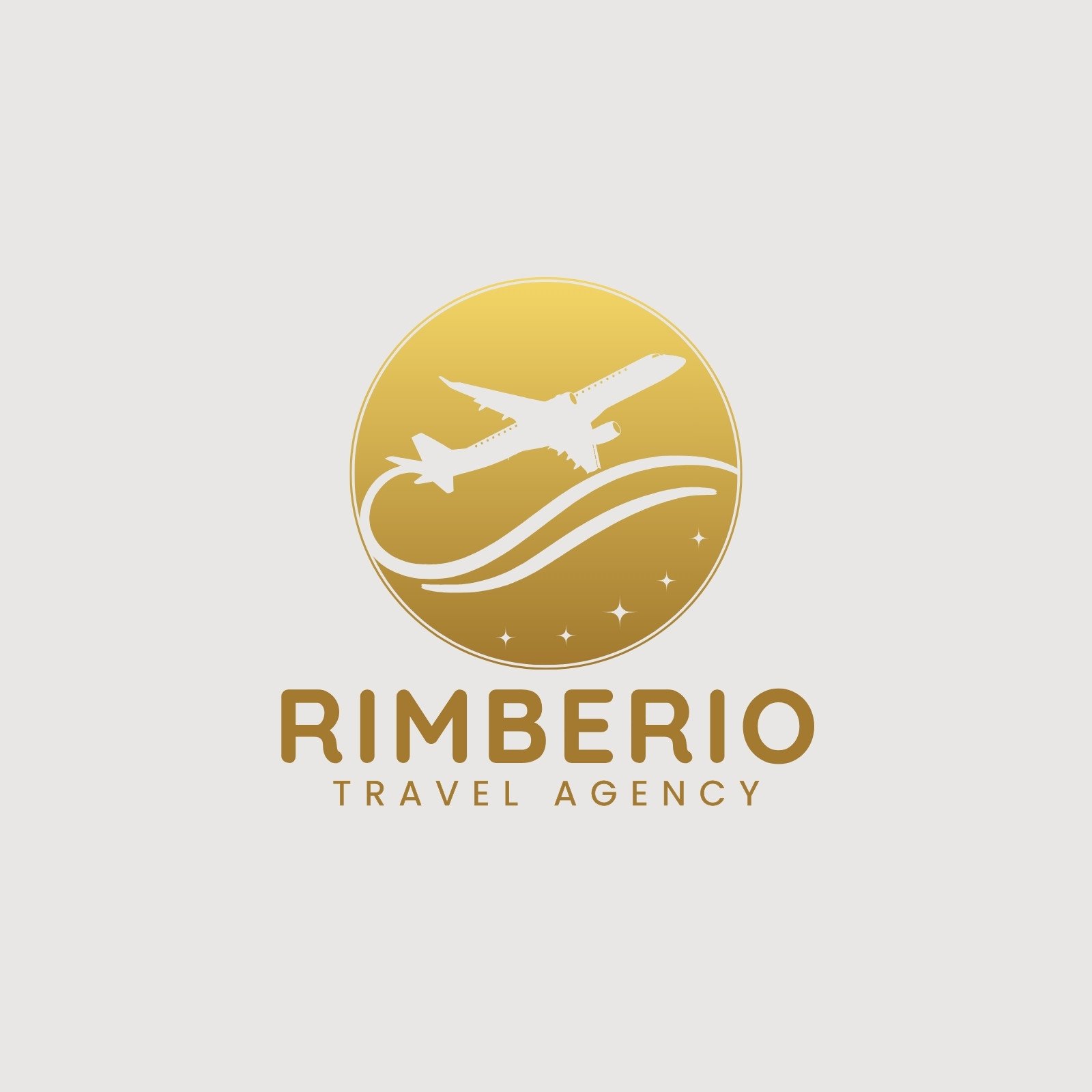 Gold Modern Travel Agency Logo