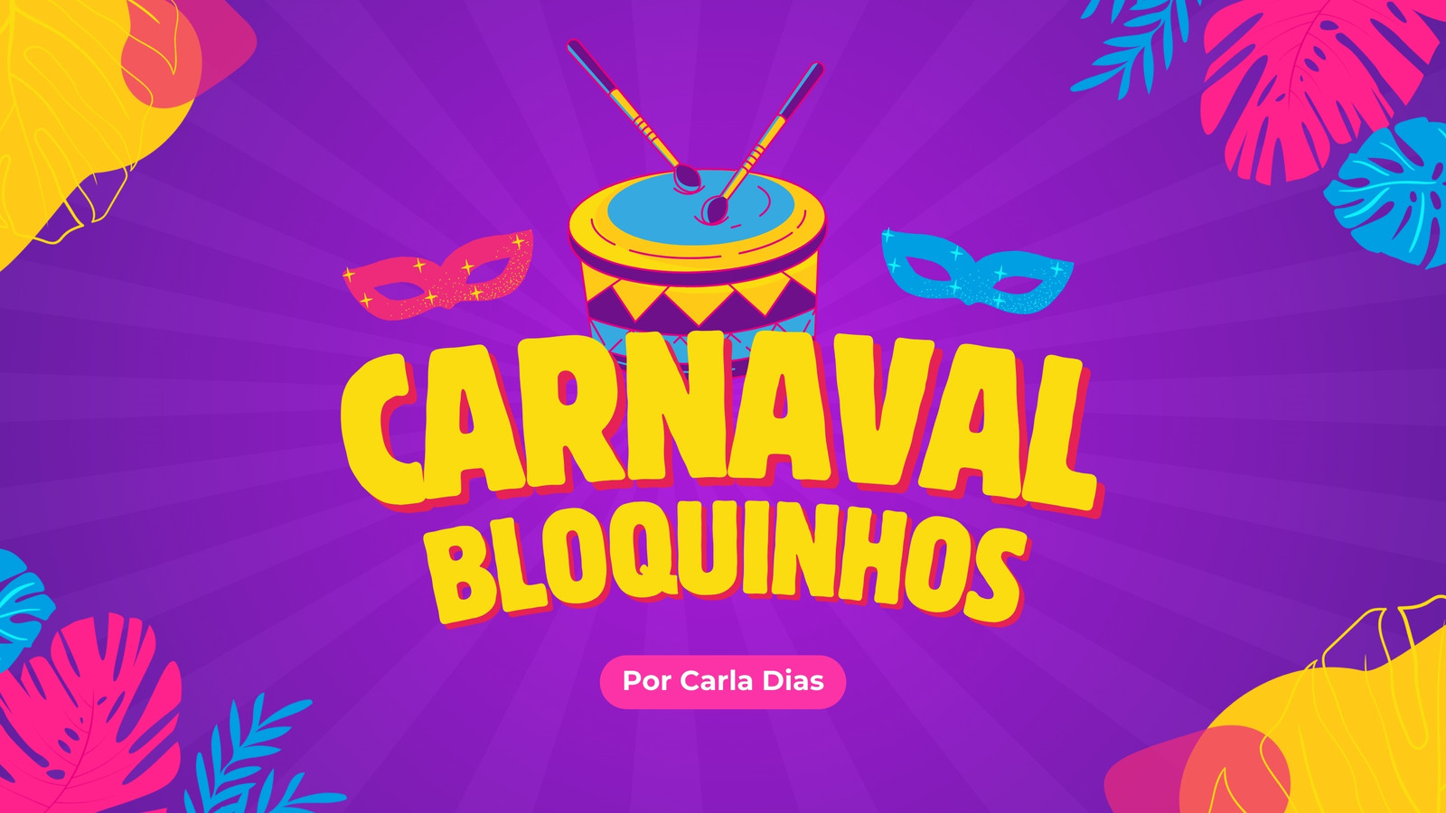 Carnaval Bloco de Folia apresentação colorido