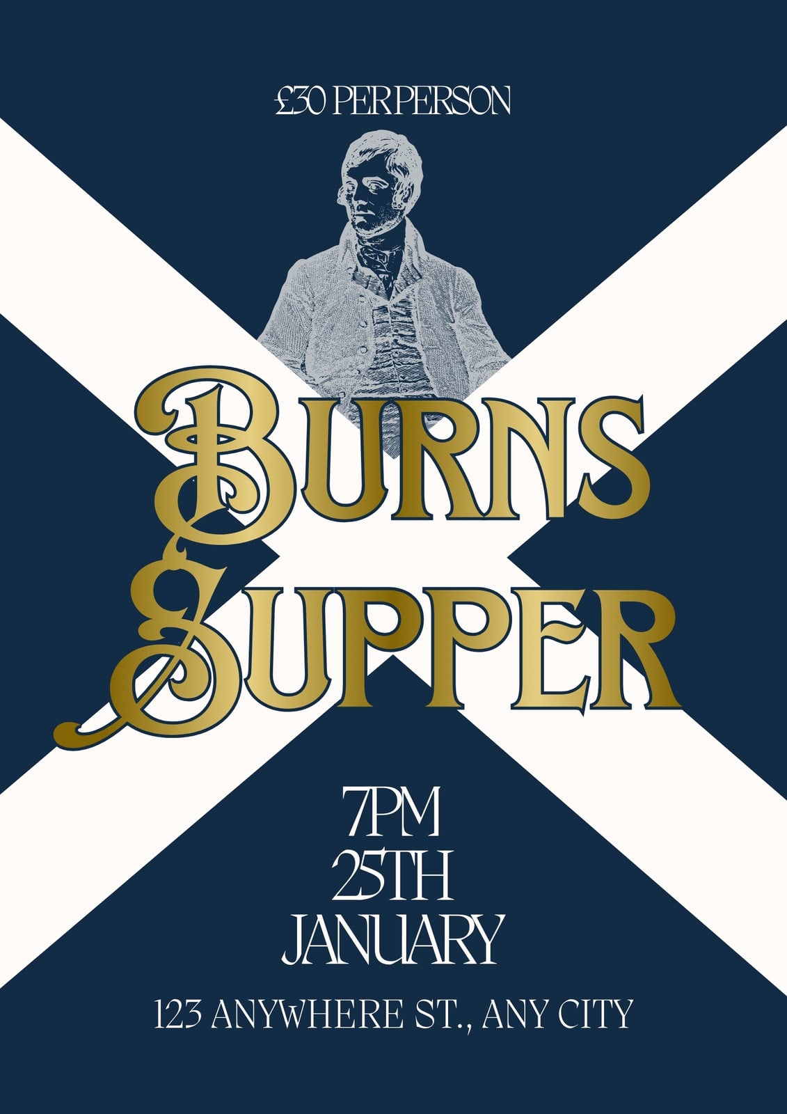 Free and customizable Burns Night templates