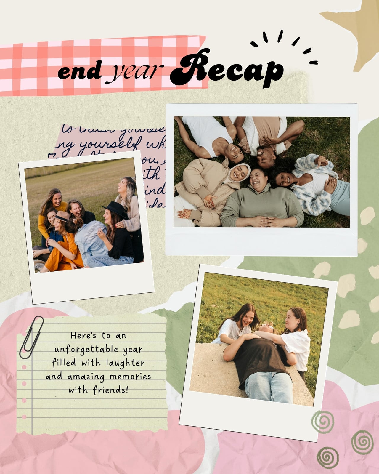 Free and customizable recap templates