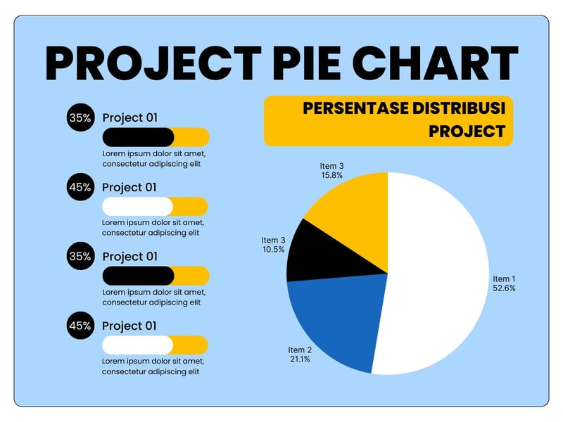 Free and customizable pie templates